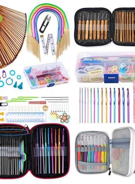 1Set Crochet Hooks Set With Case 14 Styles Knitting Needles