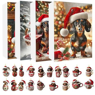 2024 Advent Calendar Dachshunds Christmas Vacation Cute Chri