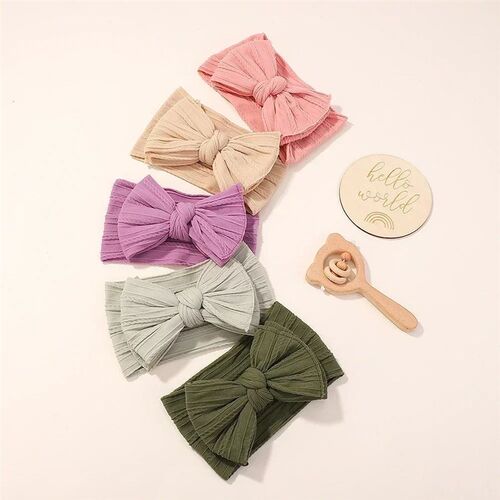 1pcs Newborn Baby Headband for Girls Elastic Knit Children T