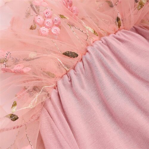 Toddler Baby Girls Tutu Dress Sleeveless Embroidery Floral P