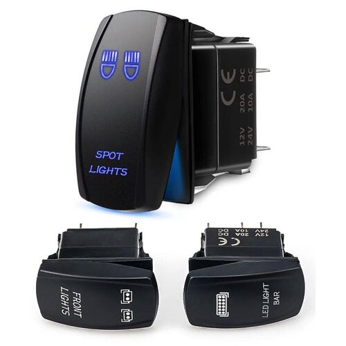 Car Boat Rocker Toggle Switch 12V 24V Push Button Waterproof