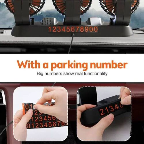 New Car Interior Decorative Fan 5V/24V/12V Cooling Car Fan 2