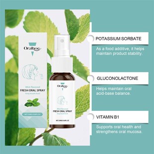 Oralhoe Oral Freshening Spray Refreshes Breath and Cares for