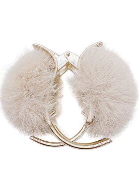Autumn and Winter Plush Metal High Pony Tail Fixing Artifact