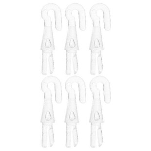 6 Pcs Replace Shutter Turn Rod Head Curtain Hooks Adapter