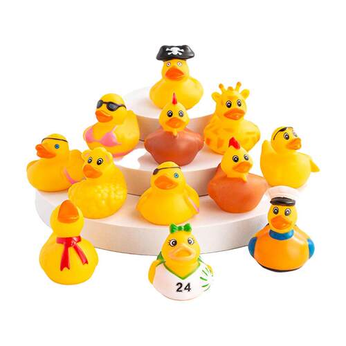 25PCS Multi-color Rubber Ducky For Baby Showers Bath Toy