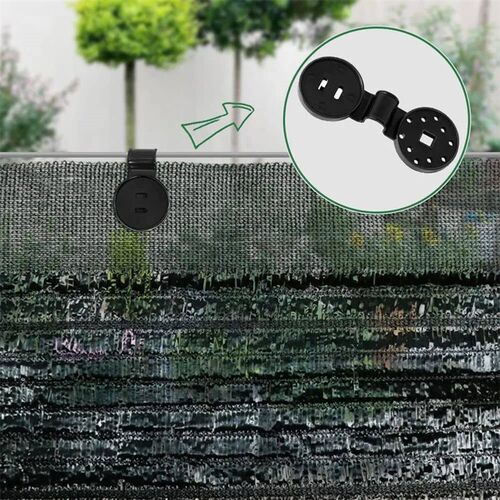 10-200pcs Shade Cloth Plastic Clips Sun Shade Net Clips Gree