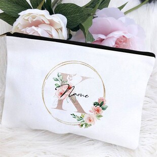 Personalized Cosmetic Bag with Name Bridesmaid Proposal Pers