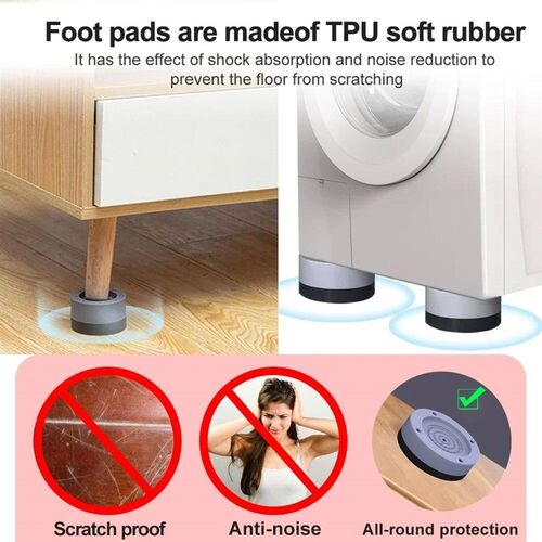 4 Pcs Washing Machine Anti Vibration Pads Lifting Rubber Fee