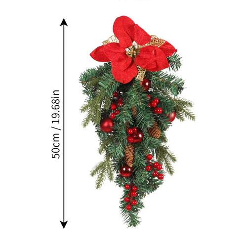 Christmas Front Door Wreath Red Berry Clusters Wreath Holida