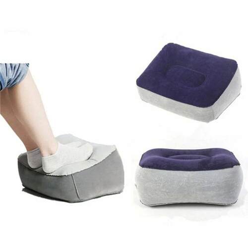 Portable Soft Foorest Pillow PVC Inflatable Foot Rest Foldin