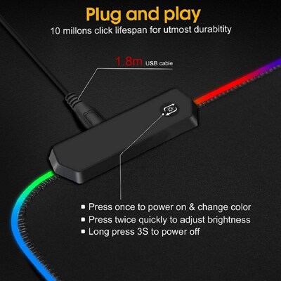 Luminous mouse pad, gaming LED desk pad,keyboard pad鼠标垫