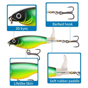 1Pcs Topwater Whopper Plopper Fishing Lure 6g/10g Trolling C