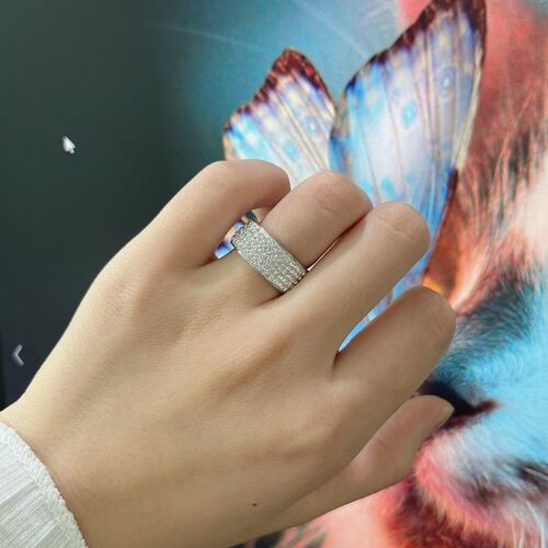 Luxury Rhinestone Ring for Women Men Crystal Geometric Finge