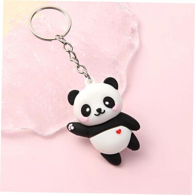 2023Novelties Cute Cartoon Couple Panda Keychain Pendant Car