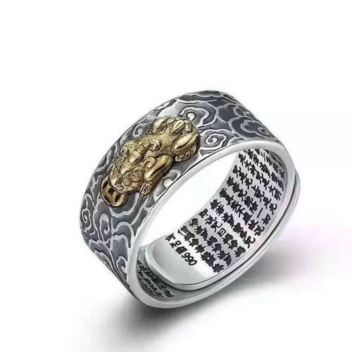 Amulet Pixiu Ring Chinese Feng Shui Bring Wealth Lucky Jewel