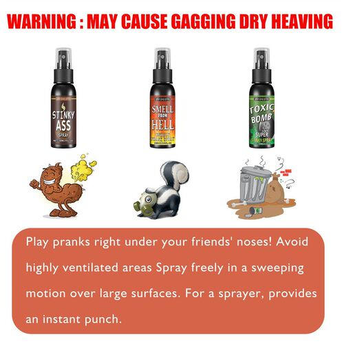 Jue-Fish Stinky Spray Prank Toy - Halloween Prank with Poop