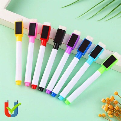 4/8Pcs Magnetic Erasable Whiteboard Pen Color Options Number