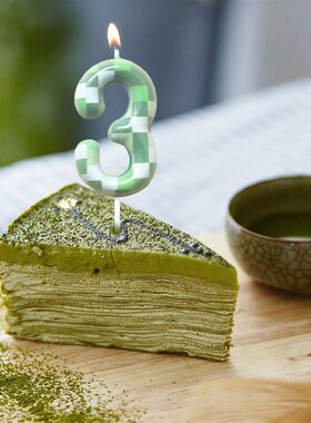 7pcs Green Candle Birthday Party Pixel Theme Birthday Party