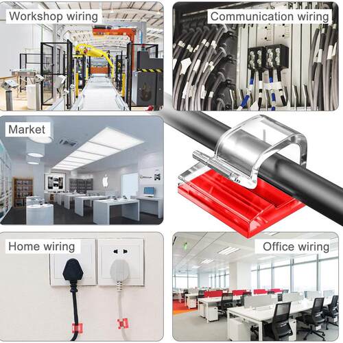 10pcs Cable Organizer Clips Cable Management Wire Manager Co