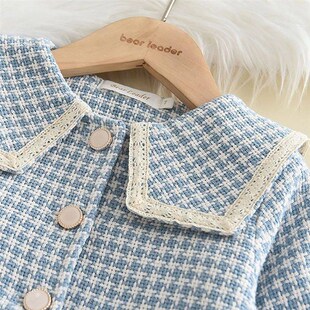 Menoea Girls Clothes Set Spring Autumn Girls Plaid Vest Dres