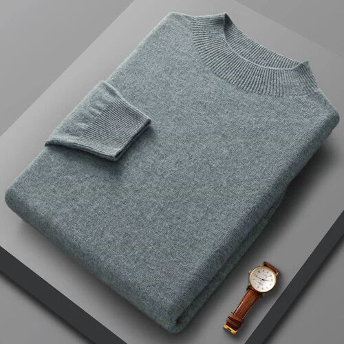 Autumn Winter Seamless Readymade Garments Mens Half High Ne