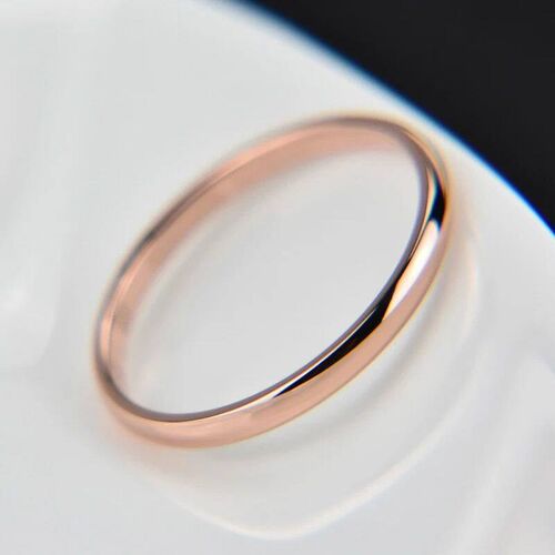 #4 5 6 7 8 9 10 Size Thin Titanium Steel Couple Ring Smooth