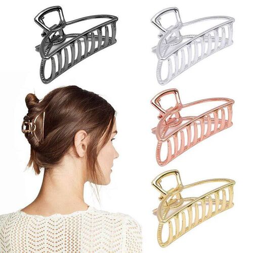 New Geometry Metal Hollow Hair Claw for Women Girls Hair Cla