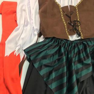 Pirate Costumes for Women Men Adult Halloween Male Captain J