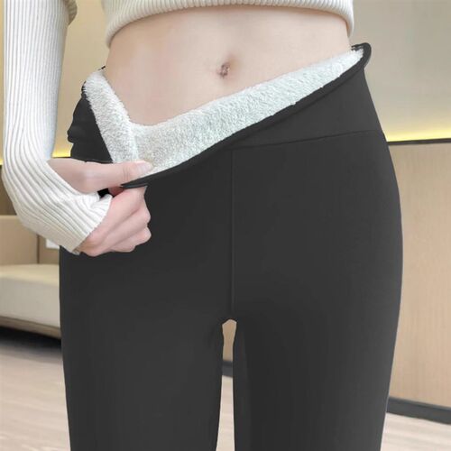 Spot Large Size Plus Velvet Tight Warm Pants Lamb Velvet Pad