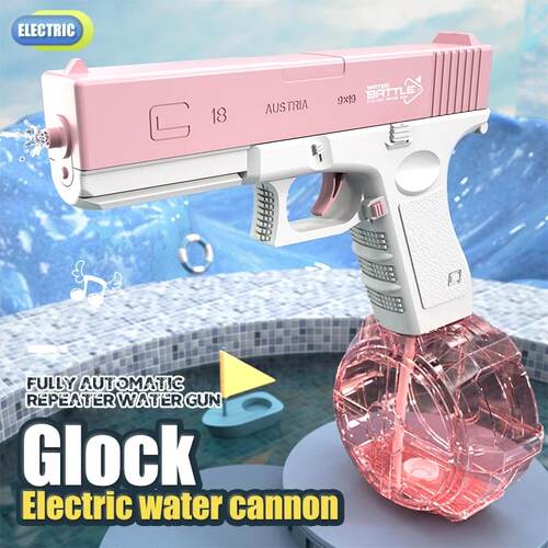 Water Gun Electric Glock Pistol Shooting Toy Full Automatic