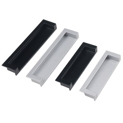 Sliding Door Zinc Alloy Hidden Handle Invisible Black Simple