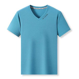 Waffles Sweater Summer New Mens ort-sleeved V-neck T-irt In