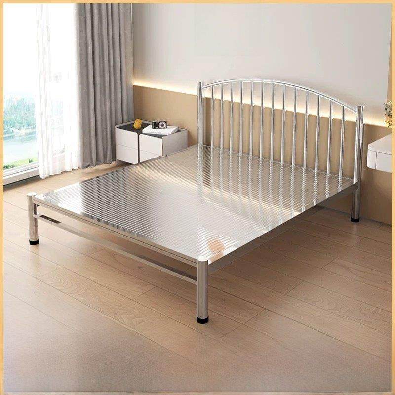 304不锈钢床1.5米加厚和大胆的可访问豪华简单铁床钢架床框架1.8