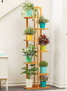 阳台花室架子大厅用33651花盆架子架客厅植物木制花落地内可移动