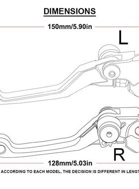 合摩托车越野车手拉CR125R/2杆刹车离改装手柄适用于Honda15CR25R