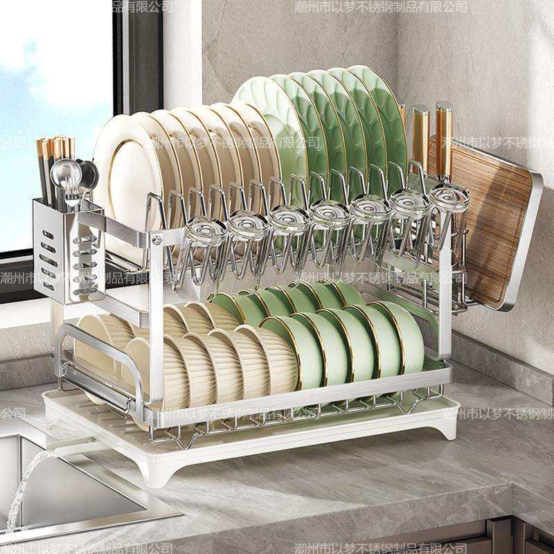 跨境新款不锈钢碗盘沥水架碗架厨房置物架沥水篮放碗筷碗碟收纳架,鲜花速递/花卉仿真/绿植园艺,割草机/草坪机,淘宝优惠券,粉丝福利购,淘宝优惠卷