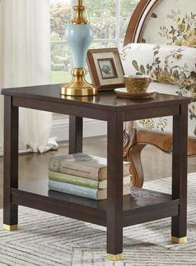 新中式实木边几沙发边角柜客厅小茶几简约长窄桌子方形家用床头桌