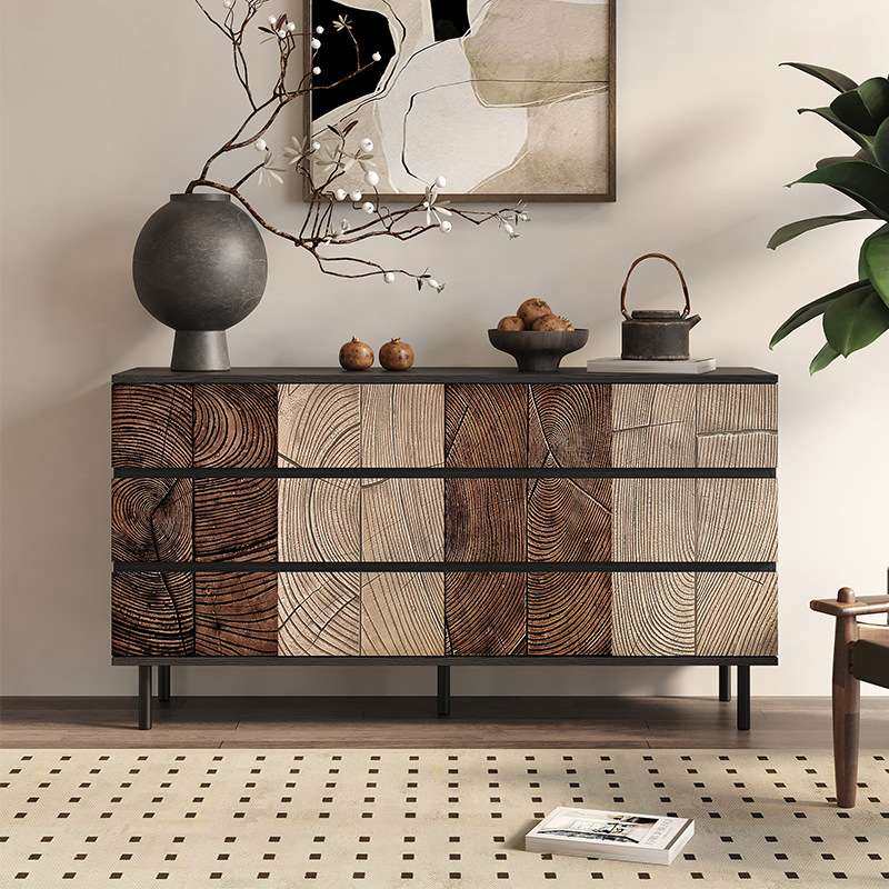 意式轻奢风六斗柜客厅实木靠墙装饰柜子中古风卧室雕刻抽屉储物柜,3C数码配件,其它配件,淘宝优惠券,粉丝福利购,淘宝优惠卷