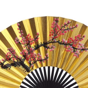 仙宝戏曲专用金扇子中低档泥金扇20骨假糊面戏曲泥金折扇子