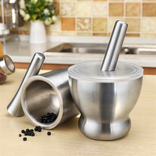 30不锈钢家用捣蒜器石臼老式大压蒜器手动蒜泥器蒜臼子研磨药碗