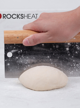 面团刮板刮面板 不锈钢加橡胶木柄切面板