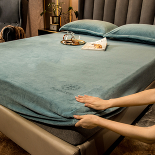 冬天加绒床笠200cmx220cm冬款加厚床罩单件床垫罩保护
