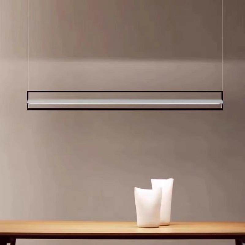 北欧极简现代瓦片长条餐厅吊灯设计师创意个性办公吧台样板房灯具