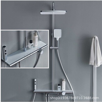 Bathroom New Storage Shower Shower Set Tempered Glass Intell