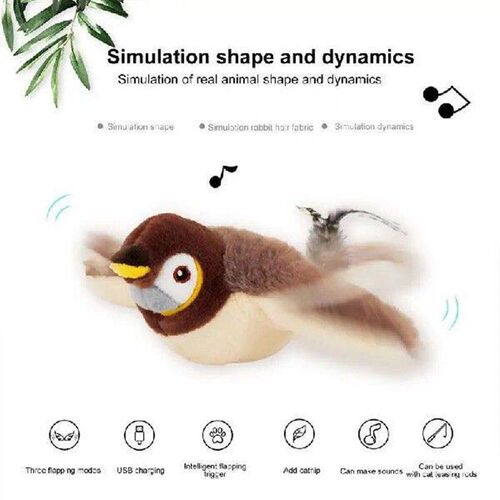 Flying Bird Cat Toy Interactive Cat Toys Rechargeable