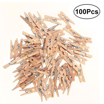 100pcs 2.5CM Wooen Clothespins Clothes Pegs Pins For Home