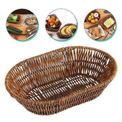 Sundries Storage Basket Woven Baskets Decorate Plastic for
