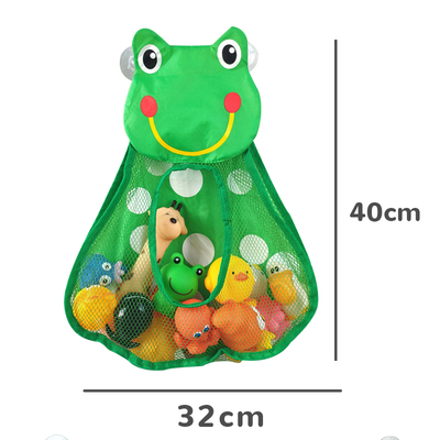 Baby Bath Toys Cute Duck Frog Mesh Net Toy Storage Bag Stron