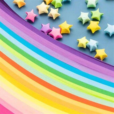 Stars Craft Paper 540 Gradient Color Origami Strips Double